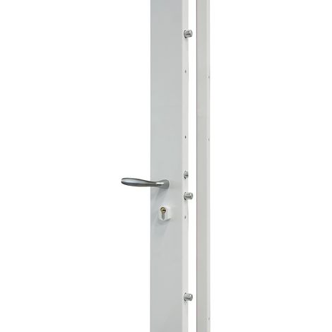 Serrure multipoint en applique 5 points A2P axe 50mm – Finition blanche RAL 9016 – Pour portes 40-45mm d'épaisseur – Verrouillage par 1 tour de clé – Devismes