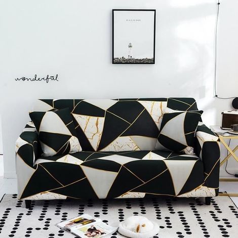 Housmife extendable sofa cover, 190-230 cm, floral pattern, 3-seater.