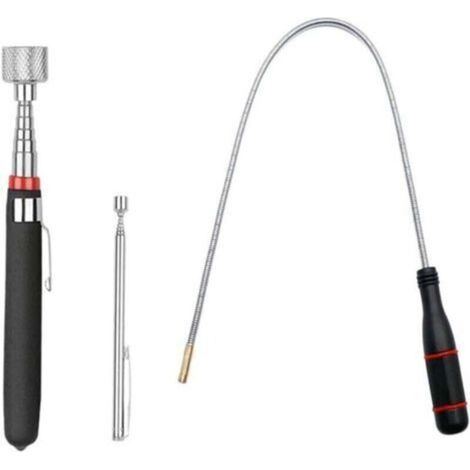 Outils de ramassage magnétique télescopiques : outils de ramassage magnétique télescopiques, outils de ramassage magnétique rétractables, tiges de ramassage magnétique à ressort pliable (1/4)