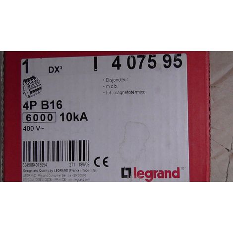 DX3 4P B 16A LEGRAND 4075 95 Disjoncteur, 407595