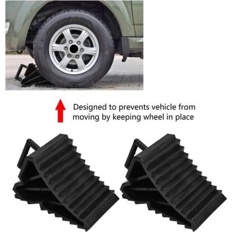 AIZHIYUAN Cales de Roue de Voiture Butées de Glissière ABS Plaquettes de Renversement Inversées (1/4)