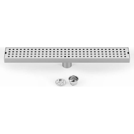 Garden FutureBeijiyi – Caniveau de douche 50cm en acier inox – Siphon désodorisant avec filtre à cheveux – Installation facile – Pour salle de bain moderne