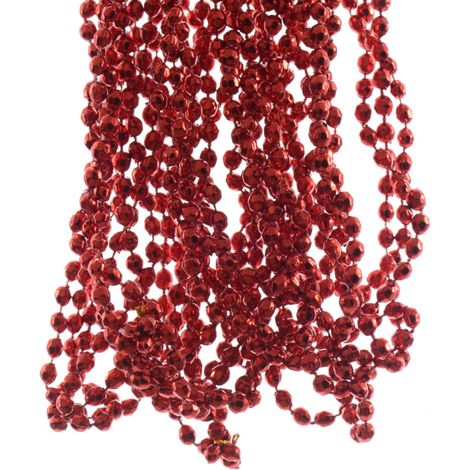 Weihnachts-Diamantgirlande Red rot 2,7 Meter - Kunststoff