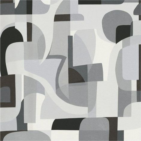 Erismann Modern Geometric Grey Multi Washable Paste The Wall Wallpaper Vinyl (1/4)
