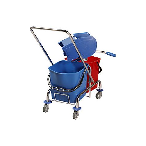 kaiserkraft  Carrello per lavaggio  2 secchi con rotelle da 25