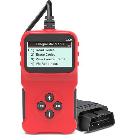 Scanner universale OBD2 per auto, scanner diagnostico CAN universale per spia motore, indicatore di carica della batteria con protocollo OBDII, tipo universale V309