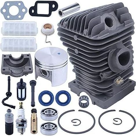 – Cylindre piston moteur thermique pour trononneuses Stihl 025 023 MS250 MS230 – Kit complet avec pièces de rechange – Compatible 1123 020 1209 1123 021 2500 1123 358 7701 (1/5)