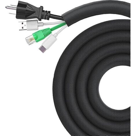 Ecleanfy - Gaine de protection pour câbles de 2 mètres pour chiens et chats, idéale pour une gestion facile des câbles et les protéger des morsures d'animaux (1,27 cm). (1/5)