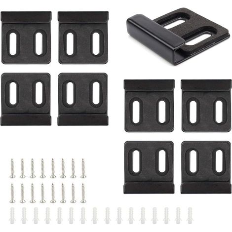 2 Séries de 8 pièces Fixation Miroir Mural, Support Fixation Miroir pour entretoises de 4 à 6 mm, Fixation Cadre, Crochet Cadre Mural, avec Vis, Tube D'expansion (1/5)