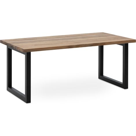 Mesa Centro iCub Big Wood ECO 120x60x43cm Negra efecto vintage Box Furniture (1/5)