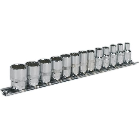 Sealey Premier Socket Set 1/4""Sq Drive 12-point 13pc AK2680
