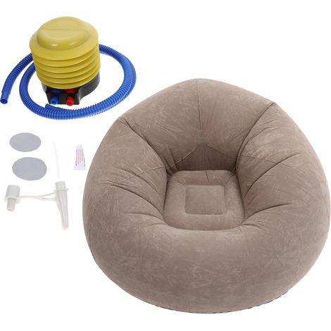 Toyvian Fauteuil Poire Gonflable Portable pour Maison Et Extérieur Siège Confortable Et Pliable (1/4)