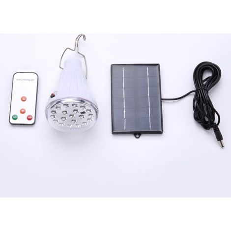 Solaire alimenté Ampoule Led - Portable USB Charge Lantern Lampe Spotlight Intérieur Bureau Cuisine Lecture avec Panneau Solaire pour Randonnée En Plein Air Camping Tente Pêche éclairage