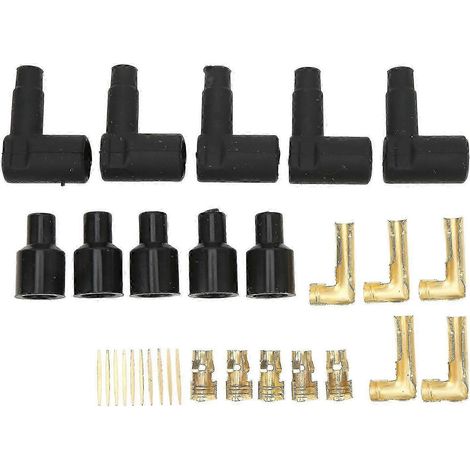 Kit de 30 capuchons de câble de bougie en caoutchouc noir pour câbles de 6 à 10 mm, borne SP (1/5)