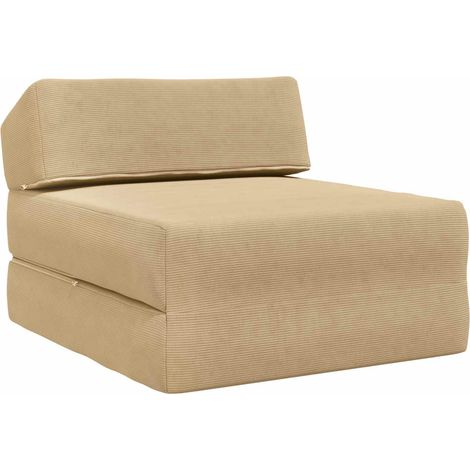 Foldable Sofa Bed Green Grey 60 x 70 x 41 cm Fabric vidaXL (1/5)