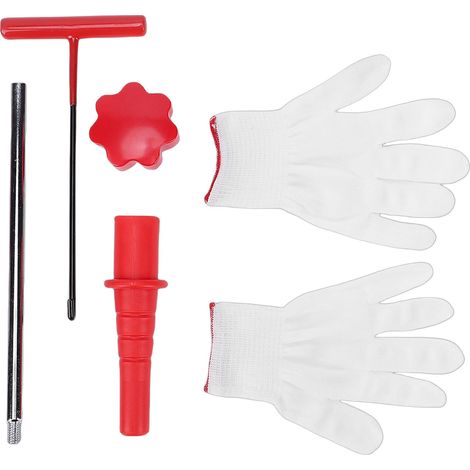 Kit outils changement rapide valve pneu, tige acier ABS camions légers petites remorques (1/5)
