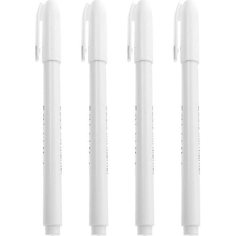 4 essbare Stifte zum Backen, Färben von Lebensmitteln, Keksen, Kuchen und Fondant-16.70X1.00X1.00CM-White (1/4)
