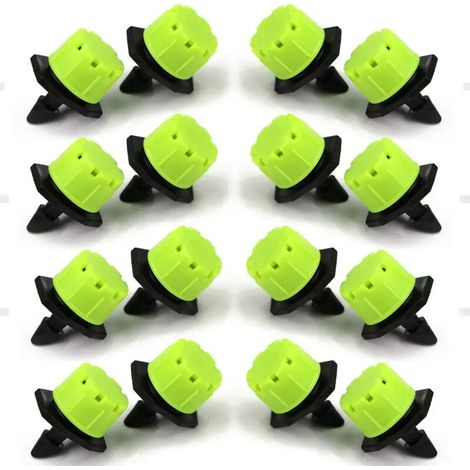(A-30PCS) Buse d'arrosage réglable à 8 trous, débit 0-70 L/h, micro-goutte-goutte 1/4'' pour tuyau d'irrigation de jardin ou de serre