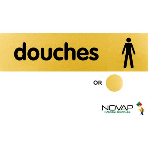 Plaque douches hommes - Classique or 170x45mm - 4491639