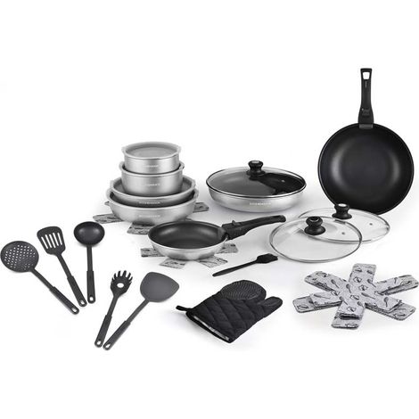 Ensemble de 30 casseroles en aluminium Kitchencook FLEX30 avec accessoires (1/5)