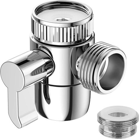 vanne D'inverseur De Douche 3 Voies Inverseur Inverseur Robinet M22 X M24 Adaptateur De Douche De Remplacement Vanne De Robinet Pour Cuisine Ou S (1/5)
