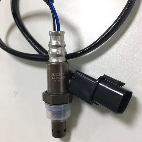 Lambdasonde (vor dem Katalysator) für Mitsubishi Pajero V73 V75 V77, Montero Sport L200, Triton Motor 6G72 6G74 6G75, vorne rechts, schwarzer Stecker, Stecker im Lieferumfang enthalten, MD365014 1588A