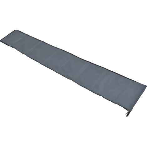Housse de parasol imperméable avec fermeture éclair et sangles de fixation, en polyester Oxford gris, 178 x 25/35 cm pour une protection optimale