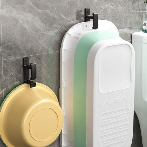 Badezimmerregal, kein Bohren erforderlich, Waschbeckenhaken, Waschbeckenhalterung, wandmontiertes WC-Regal (1/5)