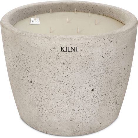 KIINI Betonkerze Sojawachs Modernes Design L Beige (1/3)