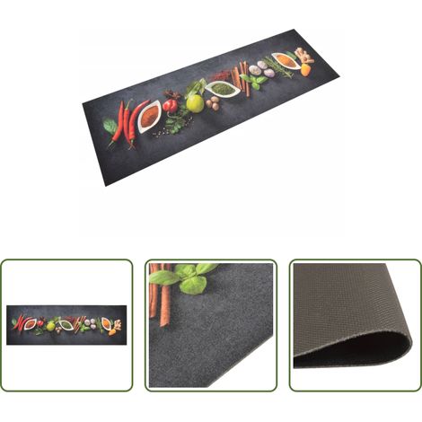Samt - Küchenteppich Waschbar Gewürze 60x180 cm Samt (1/5)