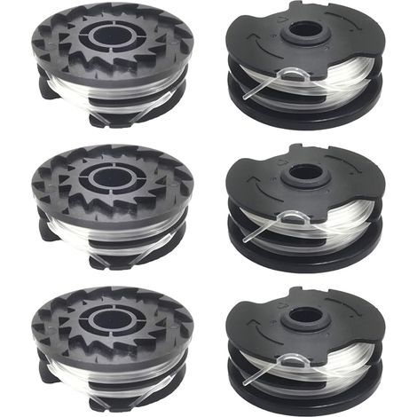 Carrete de repuesto para desbrozadoras inalámbricas Parkside PRTA 20-Li C3 A1 B2, PRT 550 A1 A3, PRT 300 A1, 8,2 m 0,2 cm (6 carretes) (1/5)