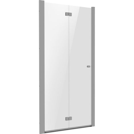 Baridi DH305 Bi-Fold Shower Door 800 x 1850mm, 6mm Tempered Glass, Reversible - Chrome