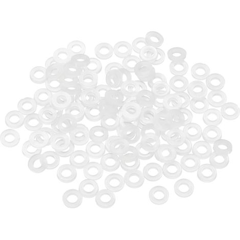 155Pcs Entretoise Plastique M3 Rondelle 3mm ID 6mm OD 1mm Épais (1/5)