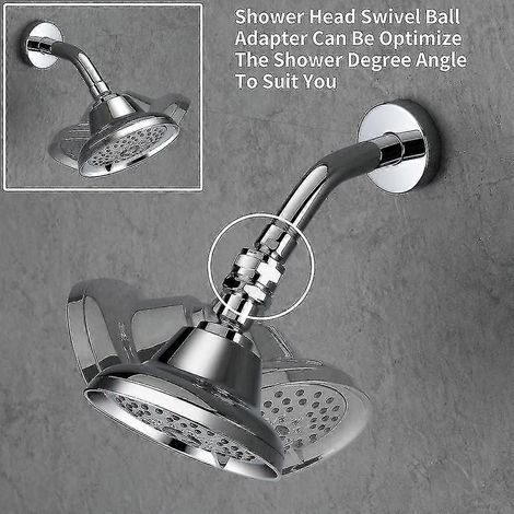 Adaptateur à rotule pour pommeau de douche, connecteur de douche, joint à rotule en laiton, rallonge de bras de douche réglable (1/5)
