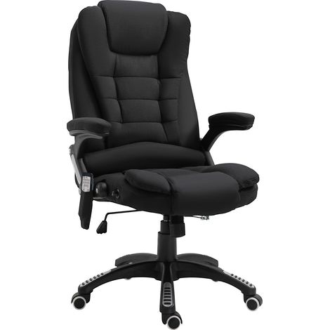 Silla de oficina ergonómica con masaje y calefacción regulable negra MODENUIT (1/4)
