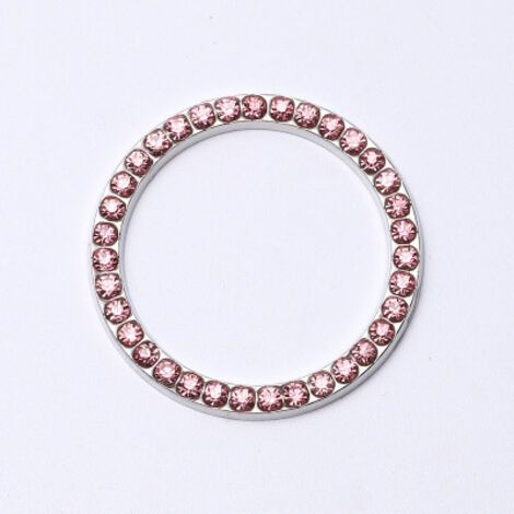 Ahlsen 3 pezzi Decorazione per auto Bling Adesivo ad anello per auto con cristalli Bling, adesivo ad anello in metallo con cristalli Bling (1/3)