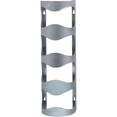 Porte Verres à vin - Porte-bouteilles de vin - pour 4 bouteilles - Acier inoxydable - argent - Suspendu - montage mural - étagère de rangement pour bouteilles de vin - 459,512,5 cm (1/5)