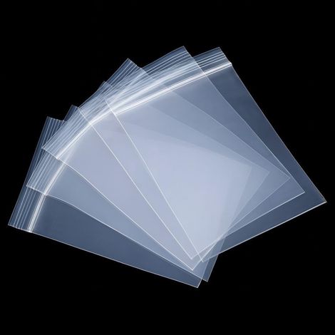 Sacs Hermétiques - 100 Pièces - Plastique Transparent - Fermeture Zip - Stockage Aliment Bijou Vis - 8,9 x 11,4 cm (1/5)