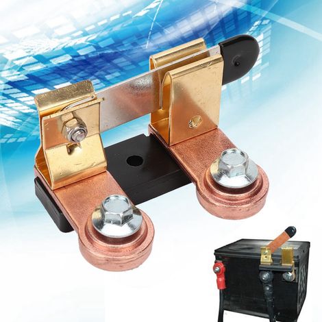 Coffret déconnexion batterie voiture, couteau lame borne, interrupteur coupure batterie 12V/24V pour modification auto, kit coupe-circuit à lames, accessoire électrique véhicule. (1/5)