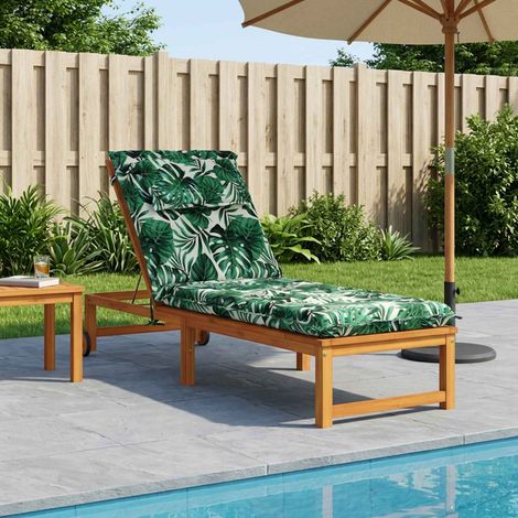 vidaXL Coussin de transat GEMERT 100 % polyester Motif feuilles (1/5)