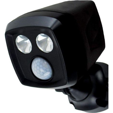 TRADE SHOP - Faro Faretto Hawk Lampada 2 Led 450lumen Sensore Movimento Interno Esterno -
