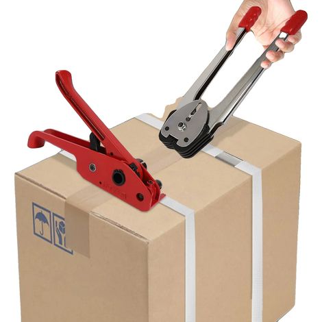 Kit de strap, tensionnement 1000N, scellés métalliques, dents de renforcement en acier, application lourde, fixation sécurisée (1/5)