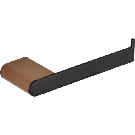 Dérouleur papier toilette GALLA en laiton noir et doré 15,5 x6 x3 cm (1/5)