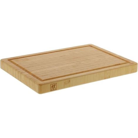 ZWILLING Schneidbrett aus massiven Bambusholz mit Saftrille, beidseitig nutzbar, mittel, 35 x 25,5 x 3 cm (1/5)
