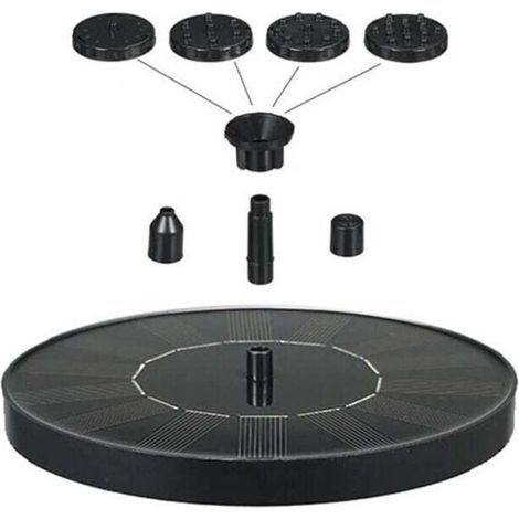 Fontaine solaire d'extérieur pour jardin, bain d'oiseaux solaire de 1,4 W, idéale pour bassin d'agrément, bassin extérieur, jardin (1/4)