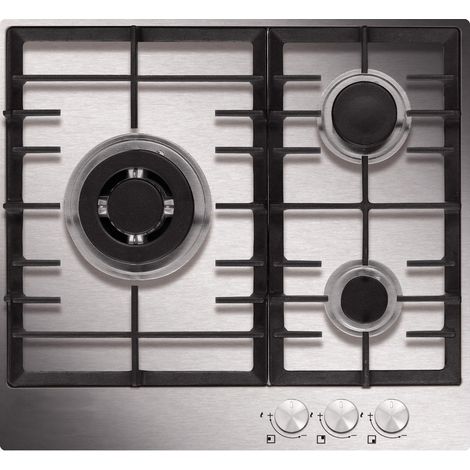 Gasherd 60cm 3 edelstahlbrenner - Airlux - AT635HIX