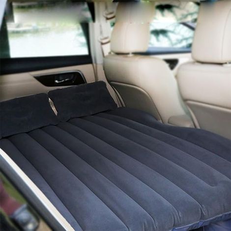 Matelas Gonflable Voiture Pliant avec Pompe à air électrique Siège Air d'auto Oreillers Lit Gonflable Camping Voyage