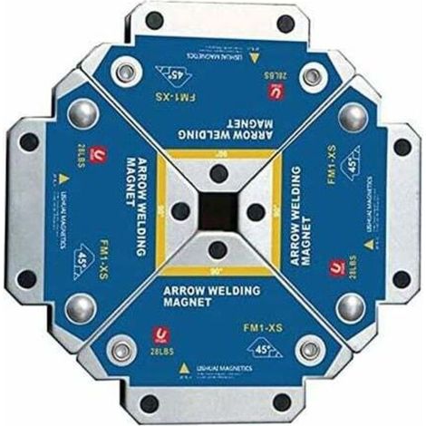 Aimant Soudure, 4 PCS Soudure Aimant Force de Maintien 12.5kg de Soudure Equerre de Support Positionneur Magnétique 45 ° 90 ° 135° Outils de Localisation Auxiliaires Multi-Angles - FM1-XS (1/5)