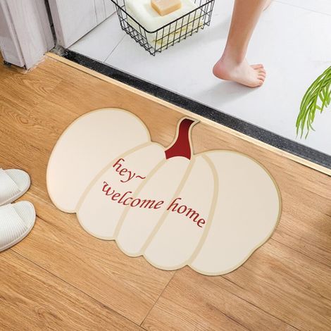 Tapis de salle de bain citrouille RnemiTe-amo, décoration d'Halloween, tapis touffeté antidérapant pour porte, salon, chambre, chambre d'enfant (1/5)