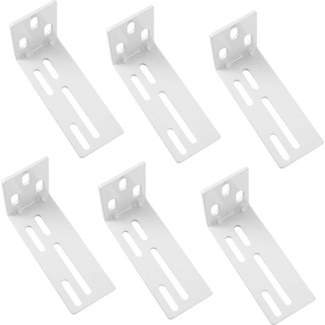 6pièces Support De Montage Pour Rail De Rideau Électrique Code Installation Inoxydable Pour Accessoires De Rideaux à Domicile (1/5)